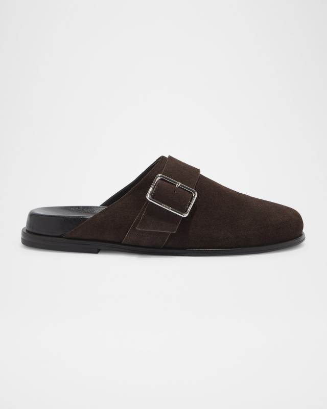 Finja Suede Buckle Easy Mules